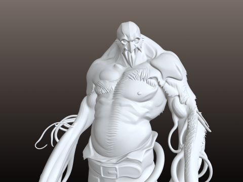 Щупальца Монстра STL Chaotic Abyss Creature 3D Принт Модель