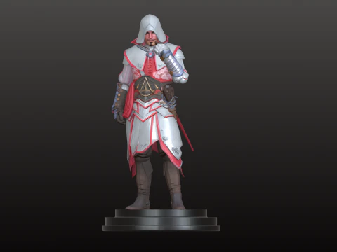 Assassin Warrior STL Contemplative Shadow Fighter 3D Print Model