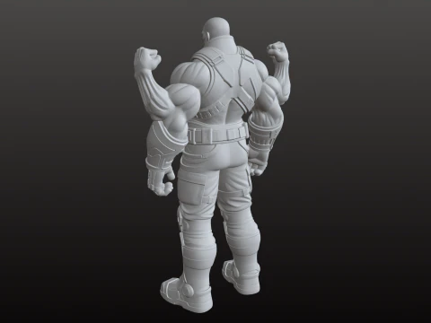 D&ouml;rt Silahlı Savaş&ccedil;ı STL Ultimate &Ccedil;ok Silahlı Savaş&ccedil;ı 3D Baskı Modeli