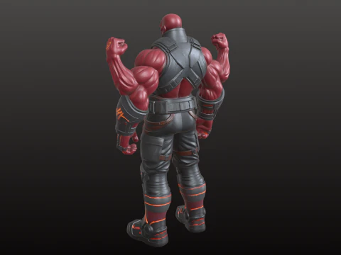 D&ouml;rt Silahlı Savaş&ccedil;ı STL Ultimate &Ccedil;ok Silahlı Savaş&ccedil;ı 3D Baskı Modeli