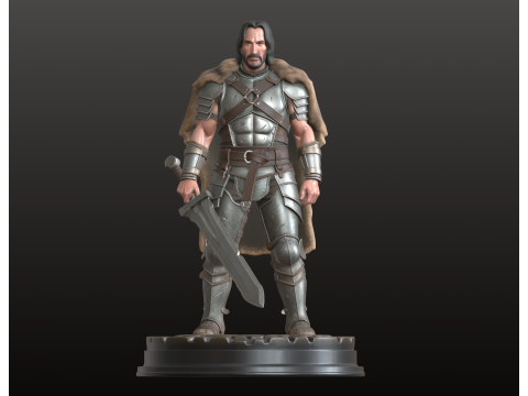 야만용사 전사 STL 전설적인 새비지 챔피언 3D 프린트 모델