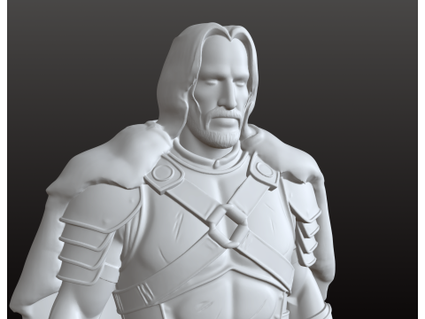 야만용사 전사 STL 전설적인 새비지 챔피언 3D 프린트 모델