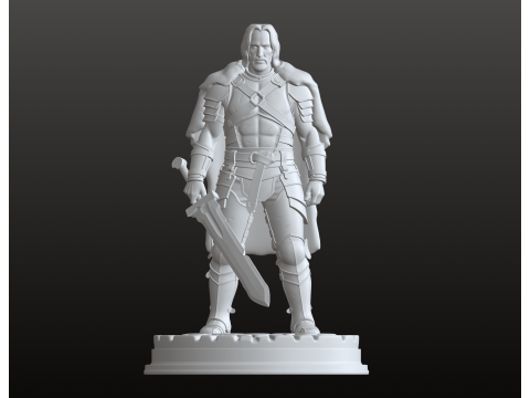 야만용사 전사 STL 전설적인 새비지 챔피언 3D 프린트 모델