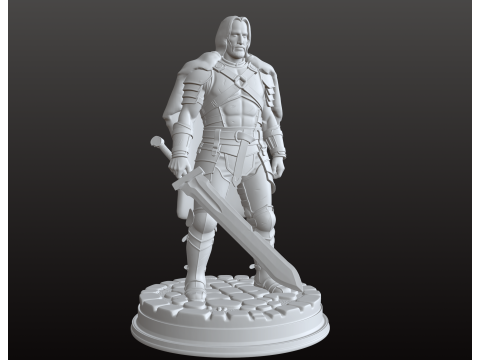 야만용사 전사 STL 전설적인 새비지 챔피언 3D 프린트 모델