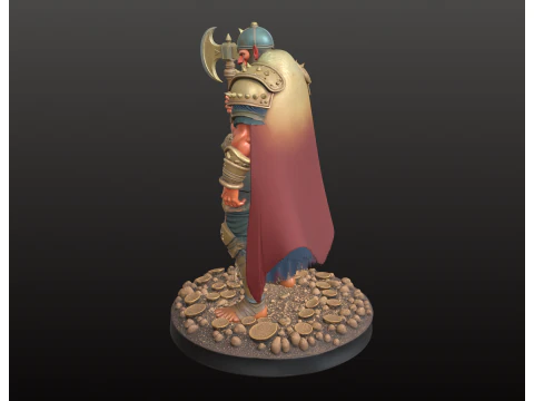 Gigante Elfo Guerreiro STL Campe&atilde;o Colossal do Machado-Martelo Modelo de Impressão 3D
