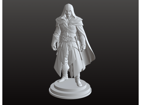 Assassin Warrior STL Renaissance Shadow Master 3D Print Model