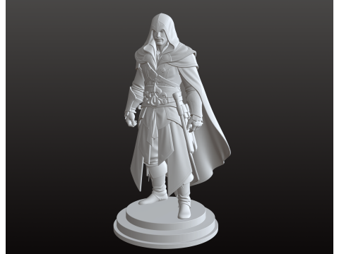 Assassin Warrior STL Renaissance Shadow Master 3D Print Model
