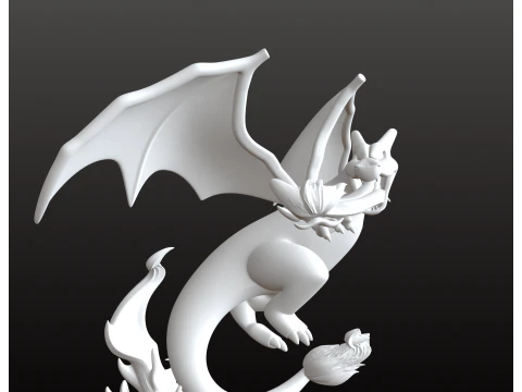 Charizard STL Fiery Dragon Flight Pose 3D Print Model