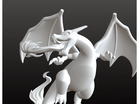 Charizard STL Fiery Dragon Flight Pose 3D Print Model