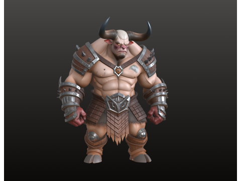 Bestia fantasy corazzata gigante STL del fumetto Minotauro Modello di stampa 3D