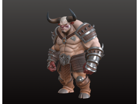 만화 미노타우로스 자이언트 STL 기갑 판타지 야수 3D 프린트 모델