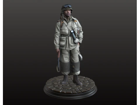 World War Soldier STL Historic Waiting Stance 3D Print Model