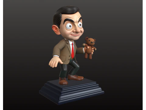Mr Bean Inspired Chibi STL Iconic Comedy Duo Collectible 3D Print Model