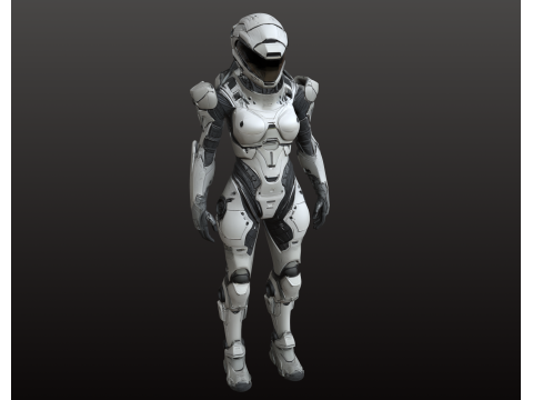 Combate de alta tecnologia STL guerreira futurista Modelo de Impressão 3D