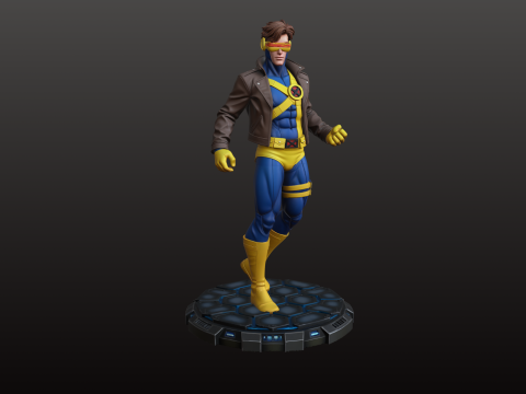 Laser Eyes Super Hero STL Futuristic Collector Figure 3D Print Model