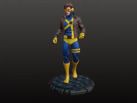 Laser Eyes Super Hero STL Futuristic Collector Figure 3D Print Model