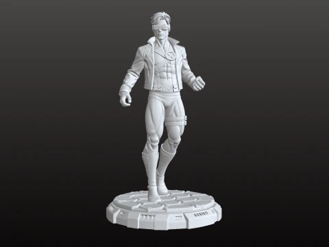 Laser Eyes Super Hero STL Futuristic Collector Figure 3D Print Model