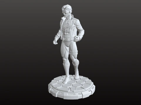 Laser Eyes Super Hero STL Futuristic Collector Figure 3D Print Model