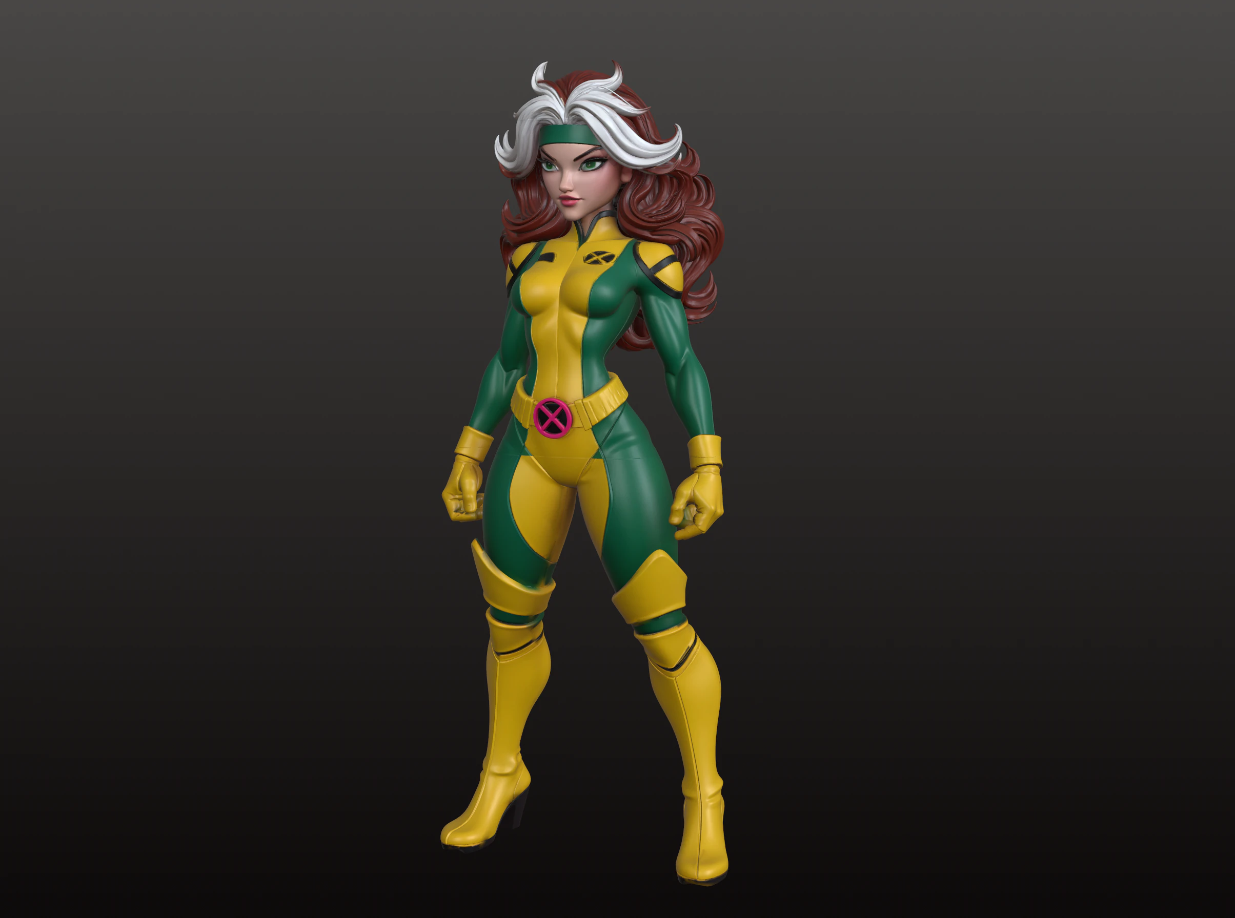 Action Heroine STL Elite Superhero 3D Action Figure 3D Print Model .c4d .max .obj .3ds .fbx .stl .blend 