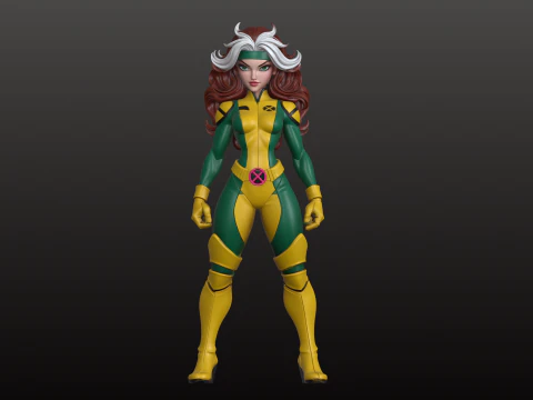 Action Heroine STL Elite Superhero 3D Action Figure 3D Print Model