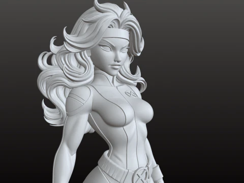 Action Heroine STL Elite Superhero 3D Action Figure 3D Print Model
