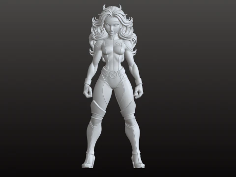 Action Heroine STL Elite Superhero 3D Action Figure 3D Print Model