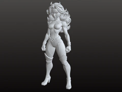 Action Heroine STL Elite Superhero 3D Action Figure 3D Print Model