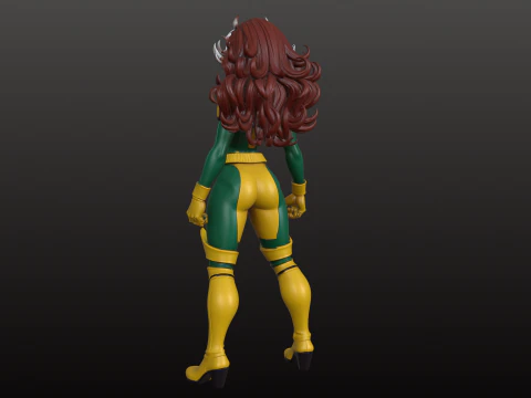 Action Heroine STL Elite Superhero 3D Action Figure 3D Print Model