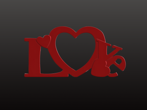 사랑 사진 프레임 STL 발렌타인 데이 3D 장식 3D 프린트 모델