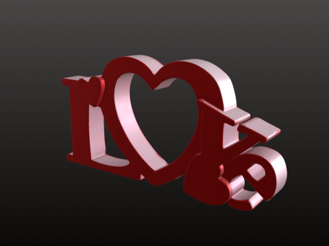 사랑 사진 프레임 STL 발렌타인 데이 3D 장식 3D 프린트 모델