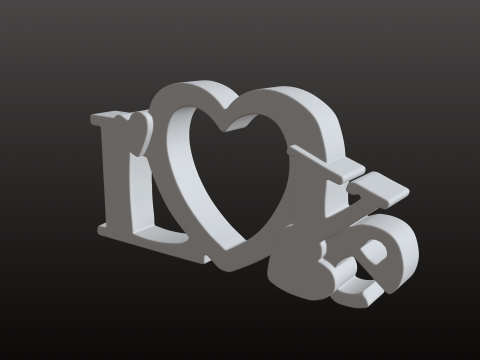 사랑 사진 프레임 STL 발렌타인 데이 3D 장식 3D 프린트 모델