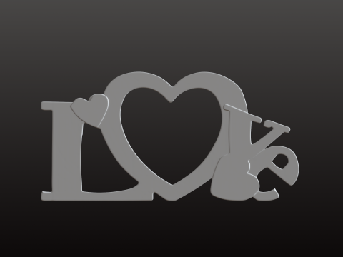 사랑 사진 프레임 STL 발렌타인 데이 3D 장식 3D 프린트 모델