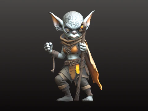 Fantasy Troll Mage STL Arcane Spellcaster 3D Print Model
