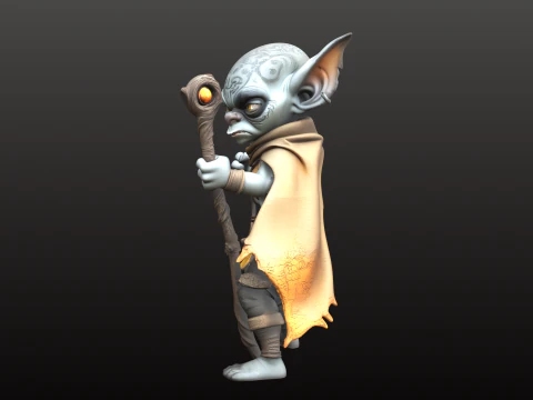 Fantasy Troll Mage STL Arcane Spellcaster 3D Print Model