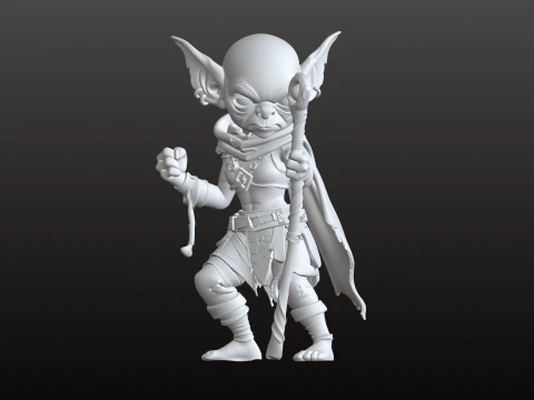 Fantasy Troll Mage STL Arcane Spellcaster 3D Print Model