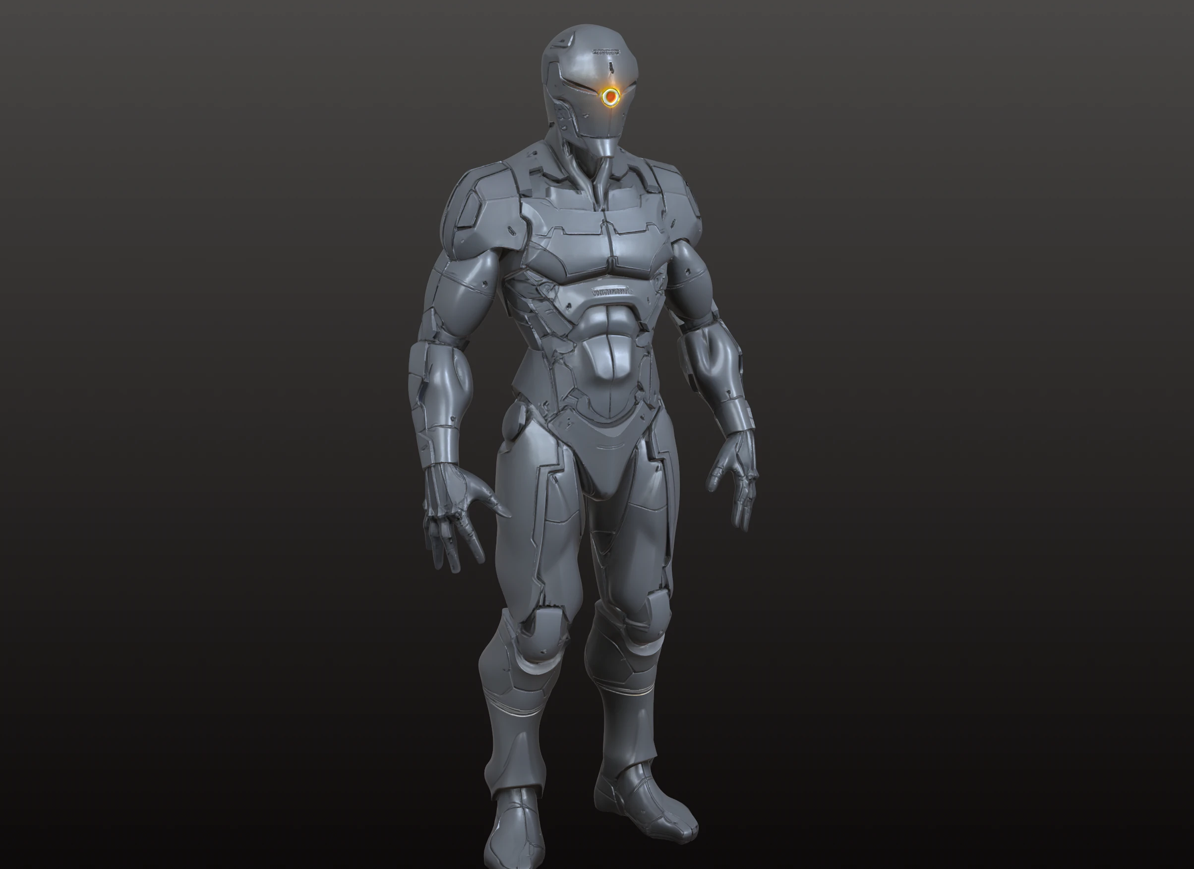 Armored Hero Robot STL Futuristic Battle Suit 3D 3D Print Model .c4d .max .obj .3ds .fbx .stl .blend 