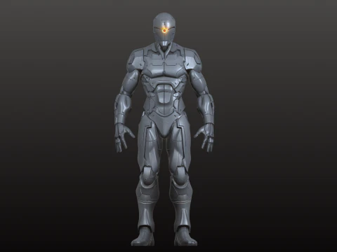 Armored Hero Robot STL Futuristic Battle Suit 3D 3D Print Model