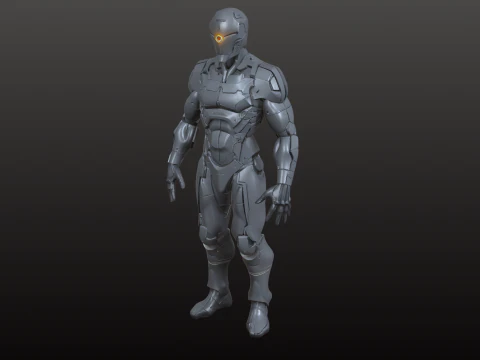 Armored Hero Robot STL Futuristic Battle Suit 3D 3D Print Model