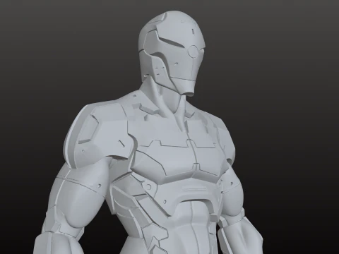 Armored Hero Robot STL Futuristic Battle Suit 3D 3D Print Model