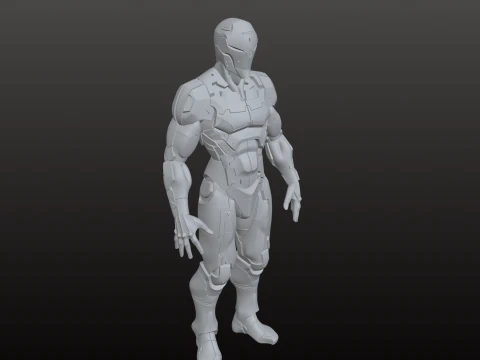Armored Hero Robot STL Futuristic Battle Suit 3D 3D Print Model
