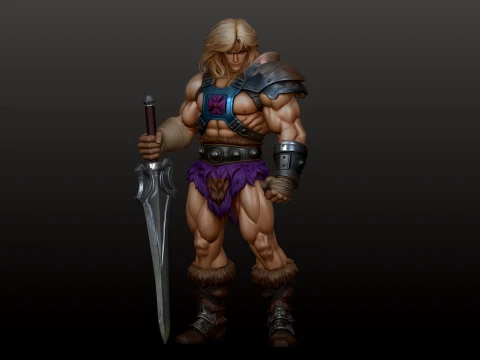 Figura de a&ccedil;&atilde;o inspirada nos Mestres do Universo Modelo de Impressão 3D