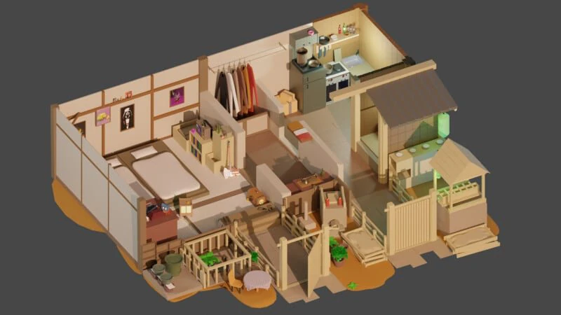 Home 3D Model .c4d .max .obj .3ds .fbx .stl .blend 