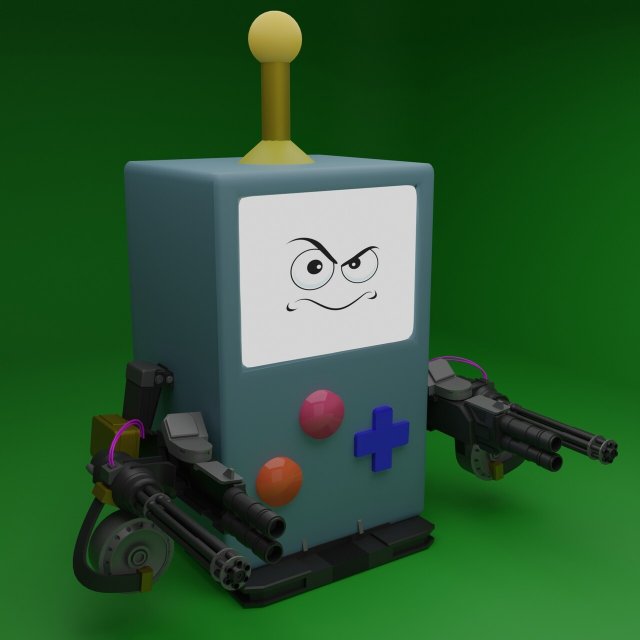 Pop Kill GameBoy 3D Model .c4d .max .obj .3ds .fbx .stl .blend 