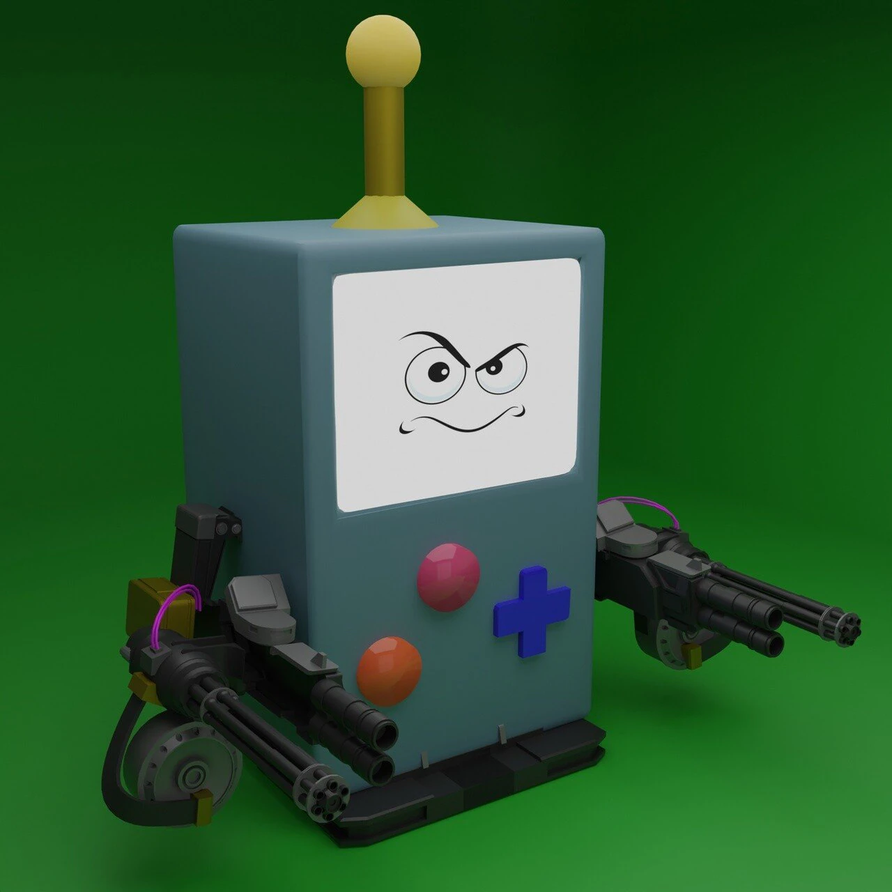 Pop Kill GameBoy 3D Model .c4d .max .obj .3ds .fbx .stl .blend 