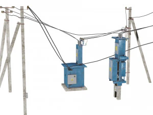 Electrical substation 3D Model