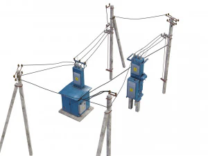 Electrical substation 3D Model