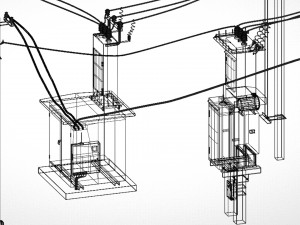 Electrical substation 3D Модель