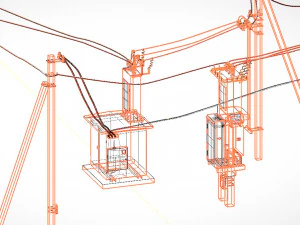 Electrical substation 3D Model
