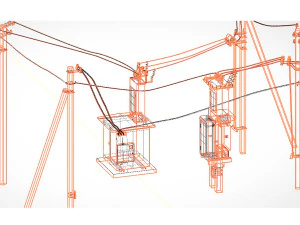 Electrical substation 3D Model