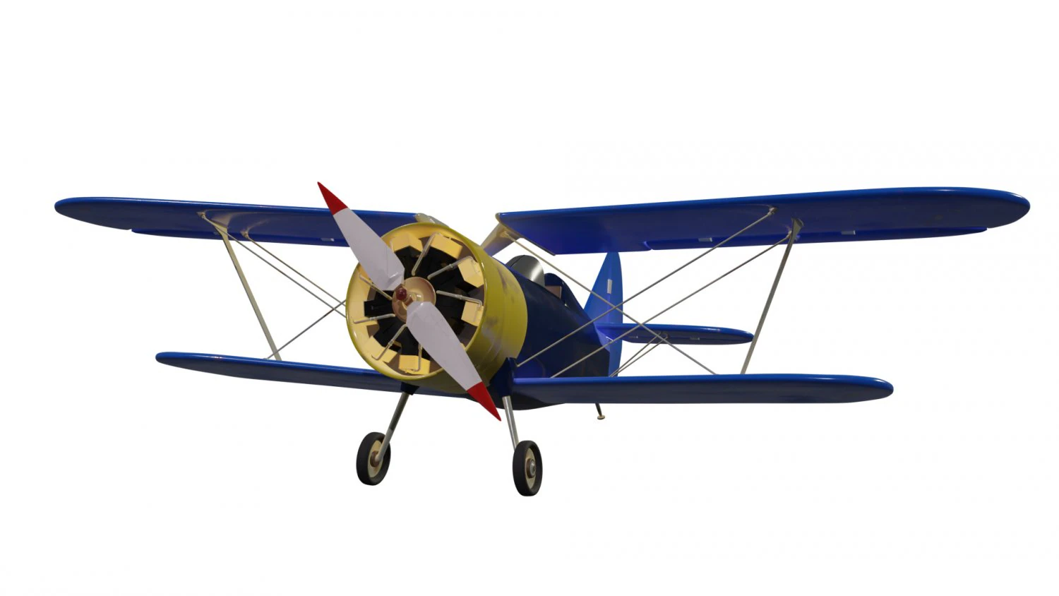 Single - engine aircraft 3D Model .c4d .max .obj .3ds .fbx .stl .blend